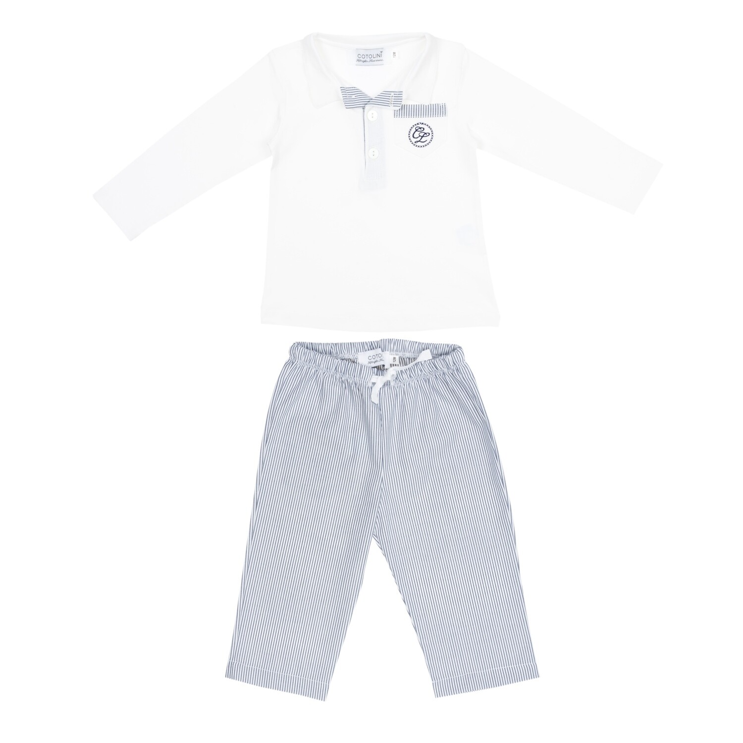 Maxime long stripes navy