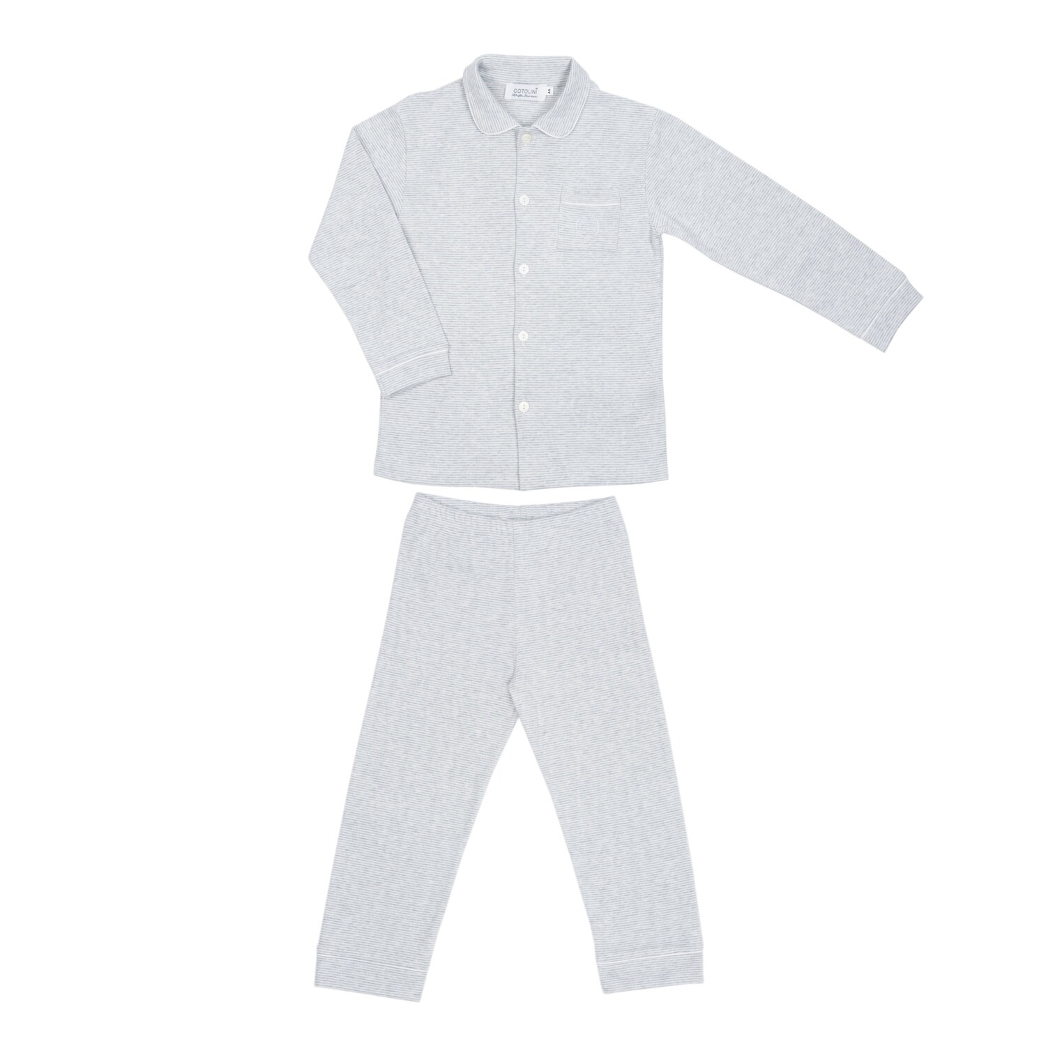 Charlie long W stripes soft grey