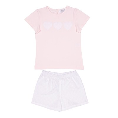 Maé rose broderie anglaise