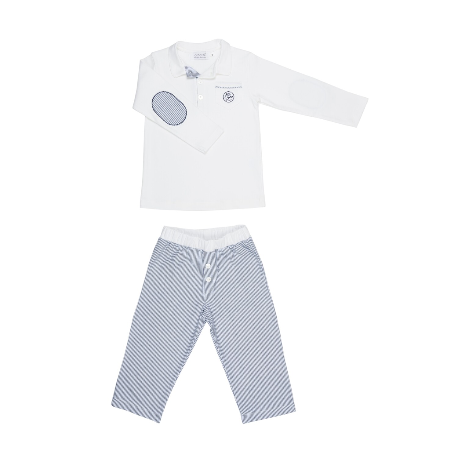 Marcel rayure marine + blanc