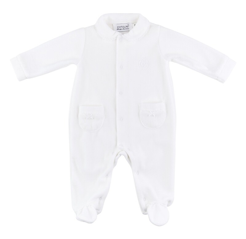 Lilou velours blanc + dentelle