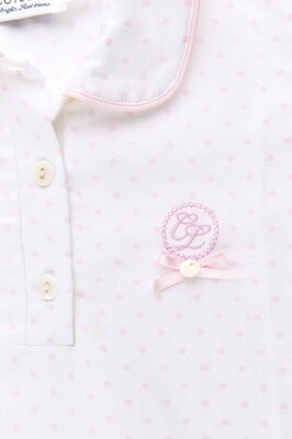 Luisa polka dots blanc + rose