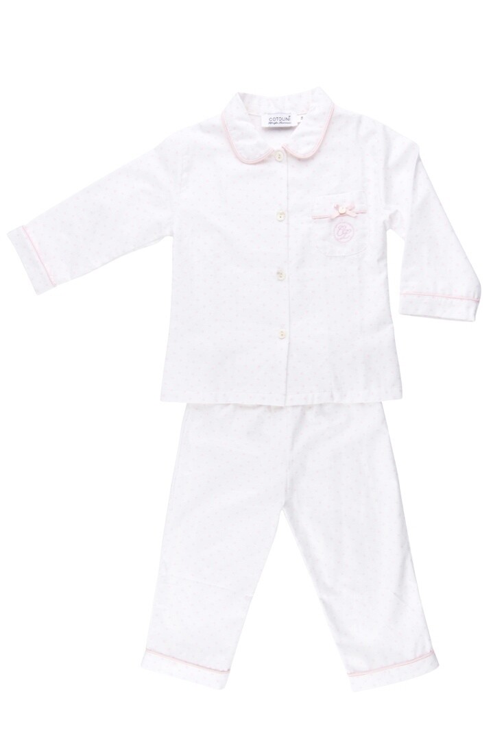 Luisa polka dots blanc + rose
