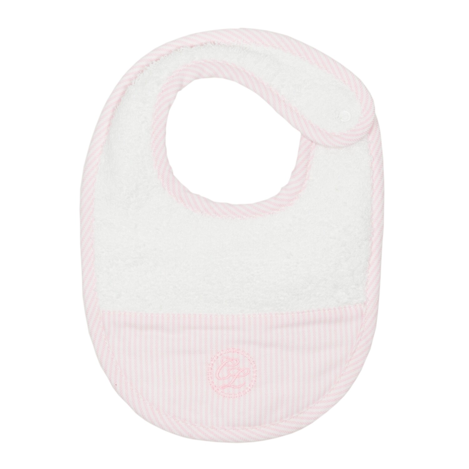 Slabbetje flanel roze streepje