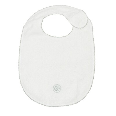Bib picot white + soft grey