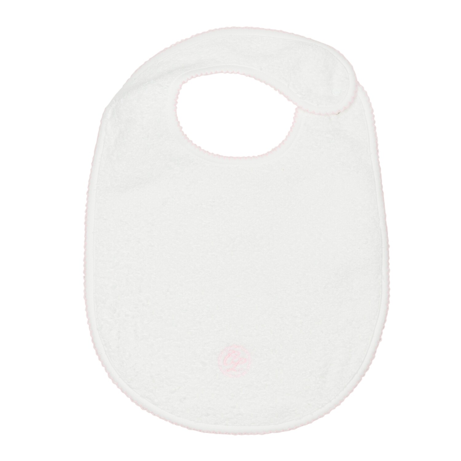 Bib picot white + pink