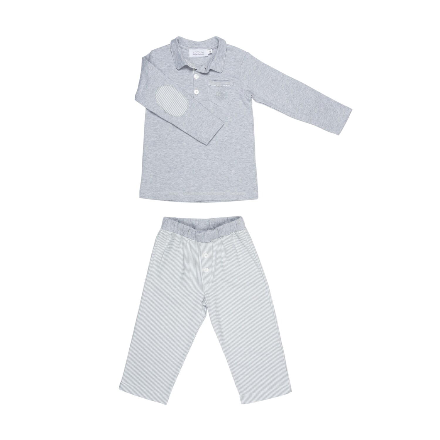 Marcel rayure grise + blanc