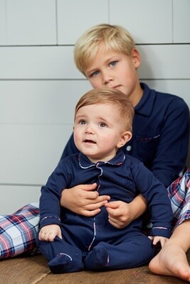 Loïc navy + tartan