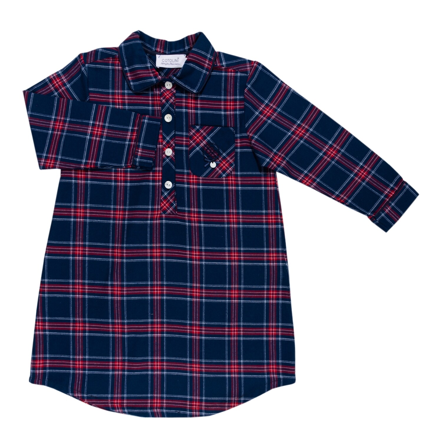 Nightgown Chemise de nuit tartan navy