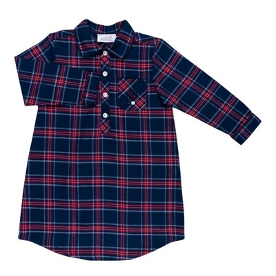 Nightgown Chemise de nuit tartan navy