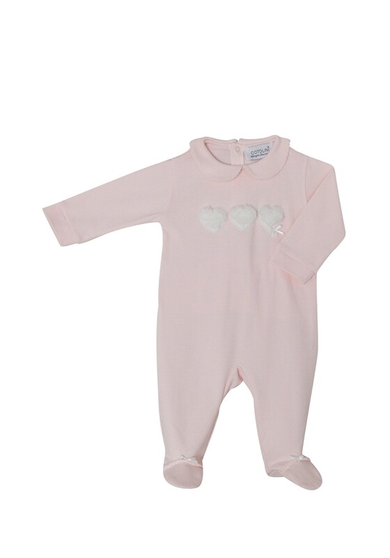 Célestine rose 3 coeurs fourrure