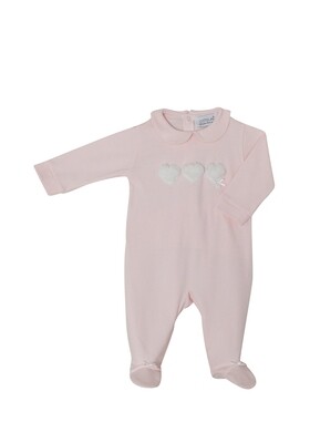 Célestine rose 3 coeurs fourrure