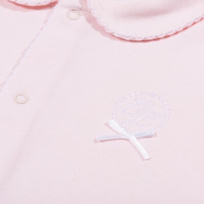 Alix rose pois blancs
