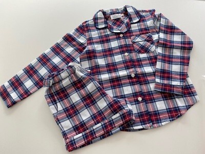 Marie W tartan wit + marine