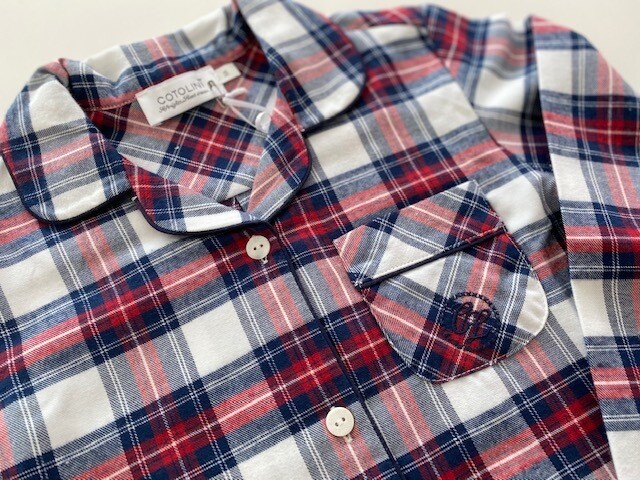 Marie W tartan wit + marine