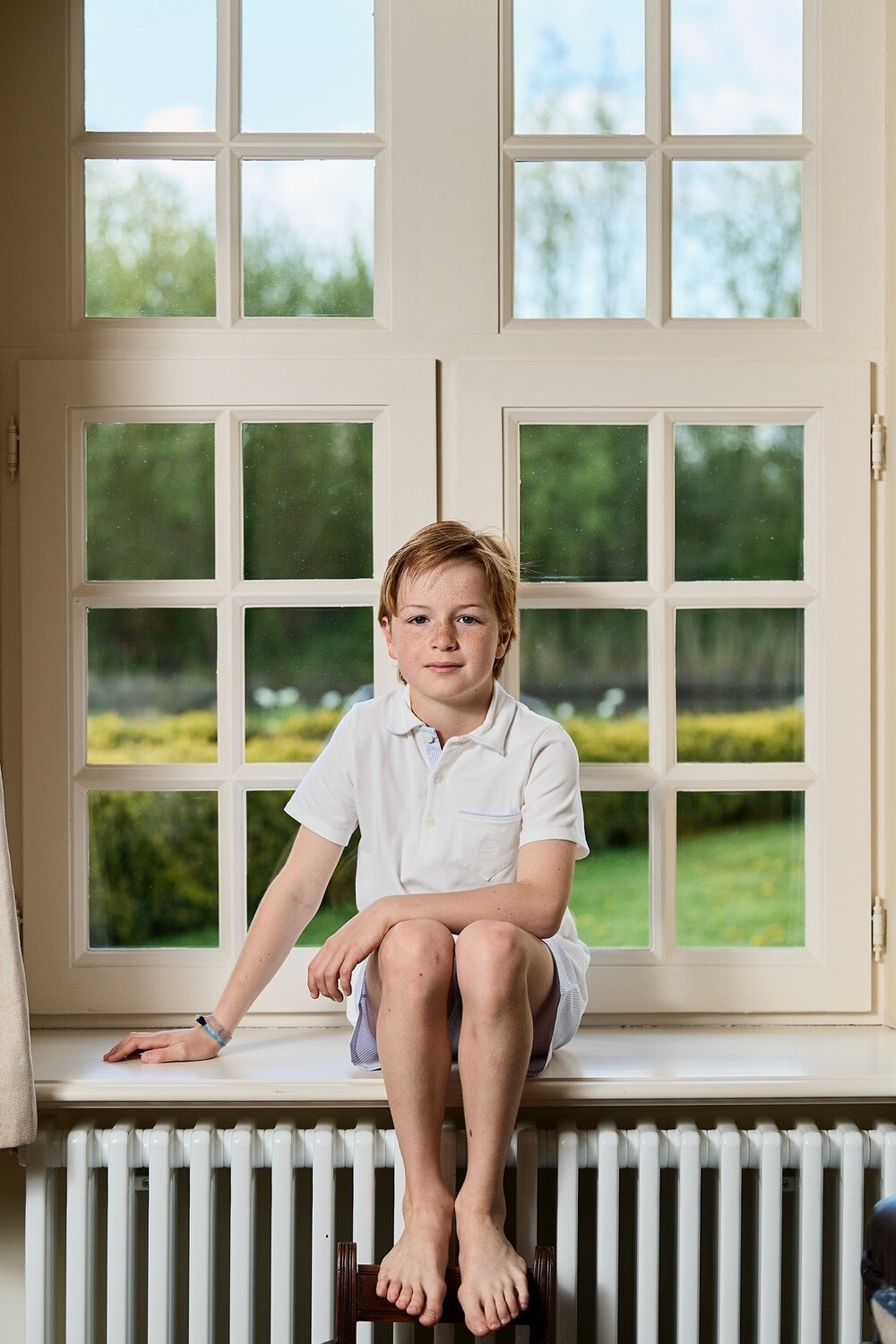 Maxime short stripes light blue