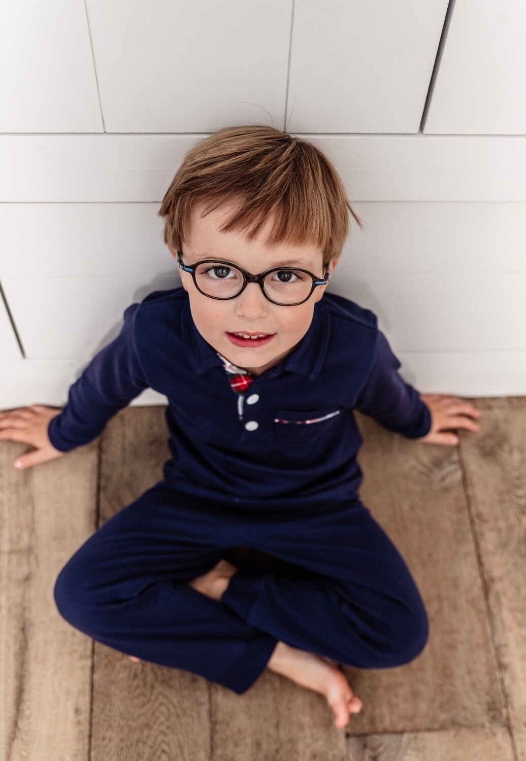 Florian marine + tartan vert marine