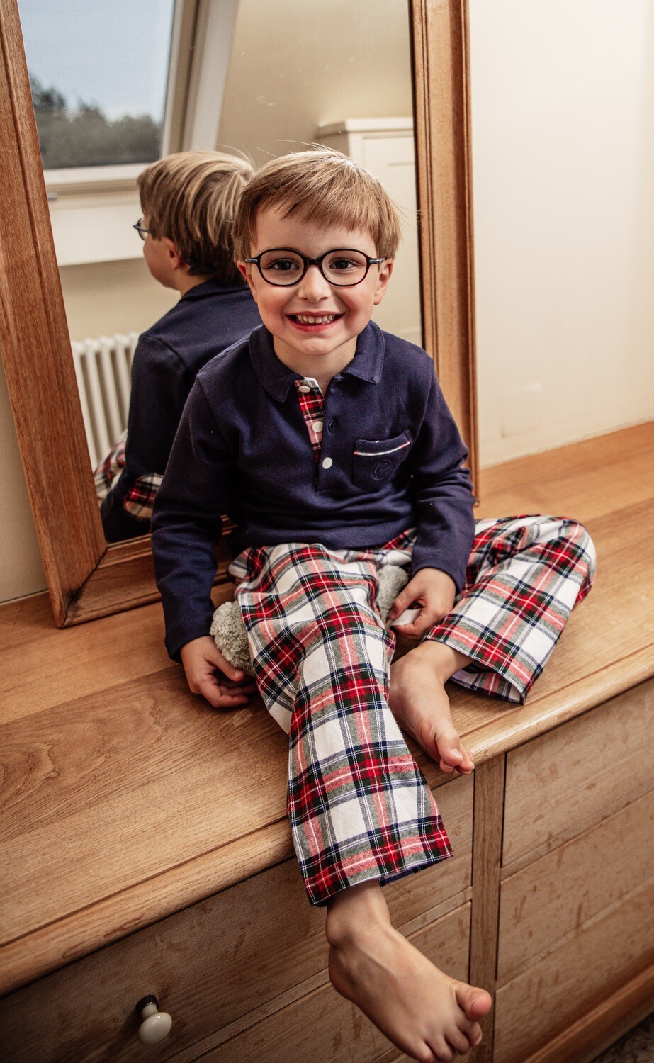 Marcel tartan vert + marine