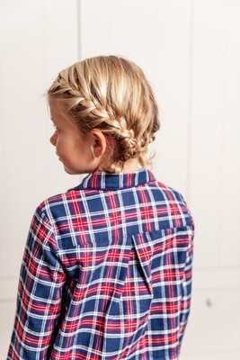 Slaapkleedje Chemise de nuit tartan marine NEW