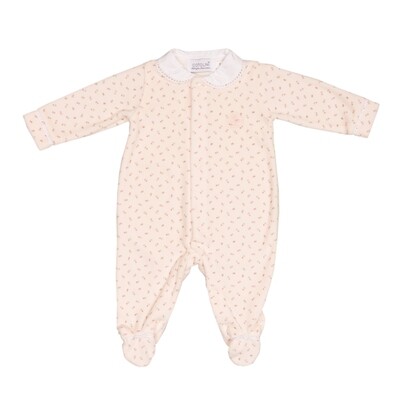 Florine velours rose fleuri