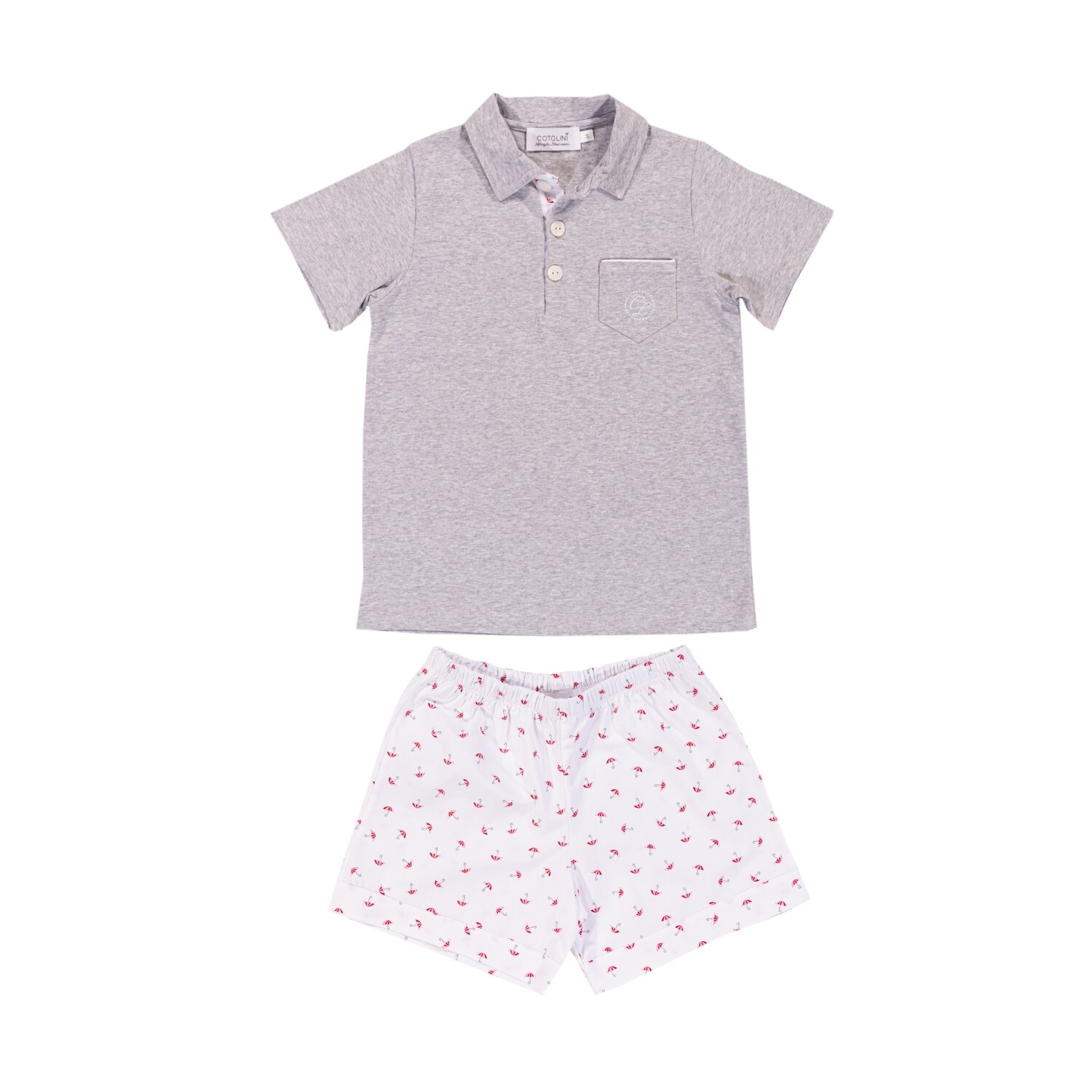 Maxime short umbrella light grey