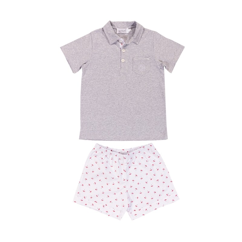 Maxime short umbrella light grey