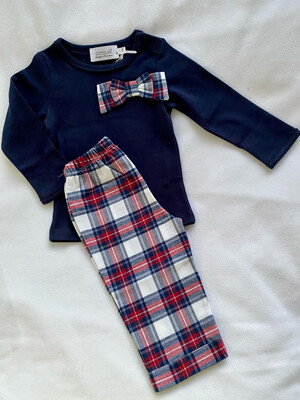 Manou noeud tartan blanc NEW