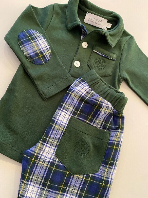 Marcel tartan T15 + polo vert