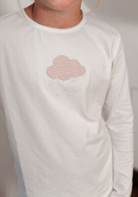 Alizée écru + nuage rose