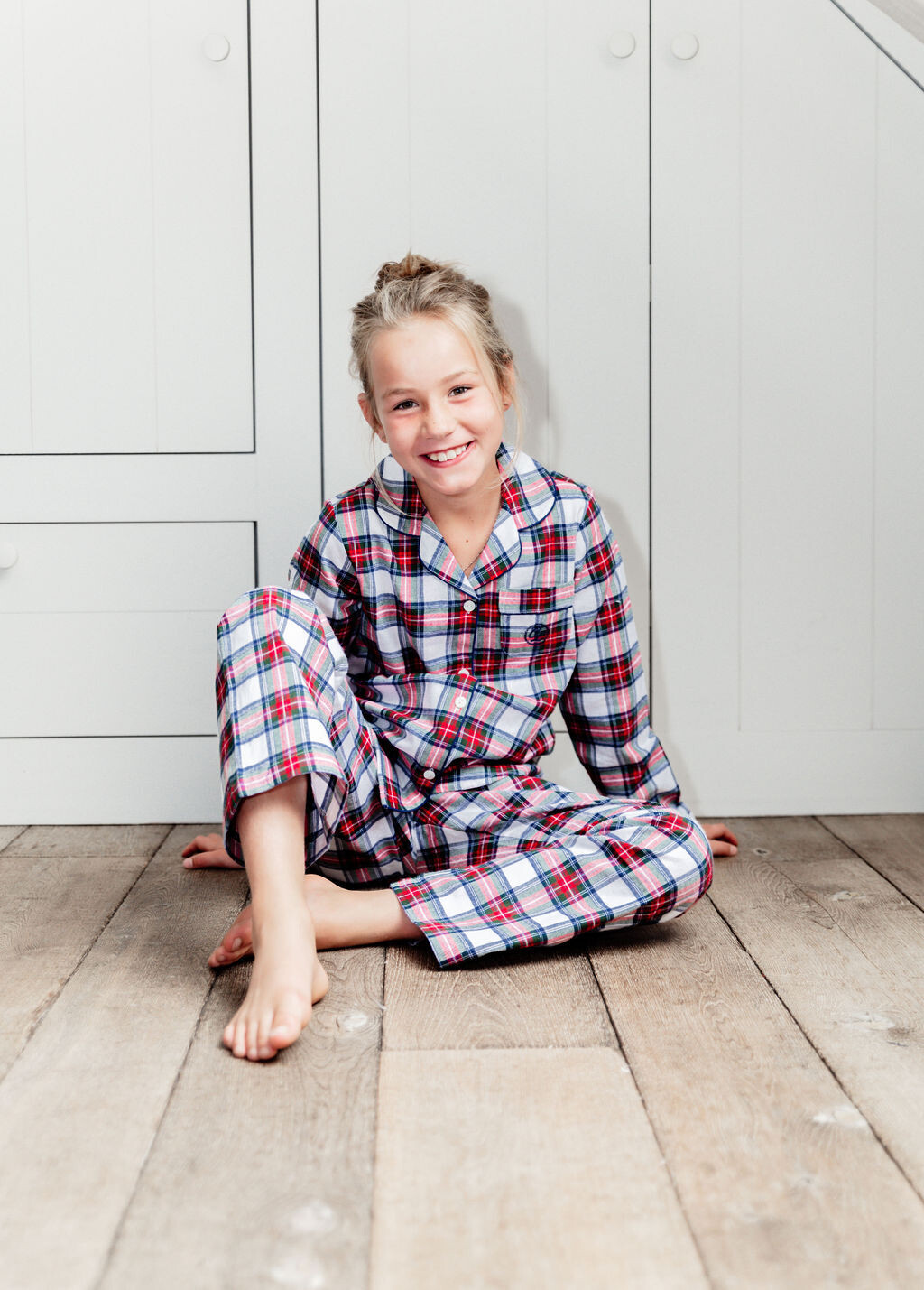 Maëlle W tartan green navy red