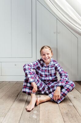 Maëlle W tartan wit + marine