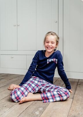 Manou noeud tartan blanc NEW