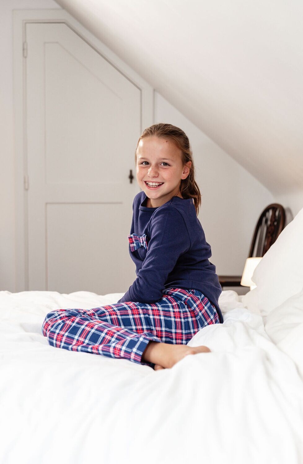Manou noeud tartan marine NEW
