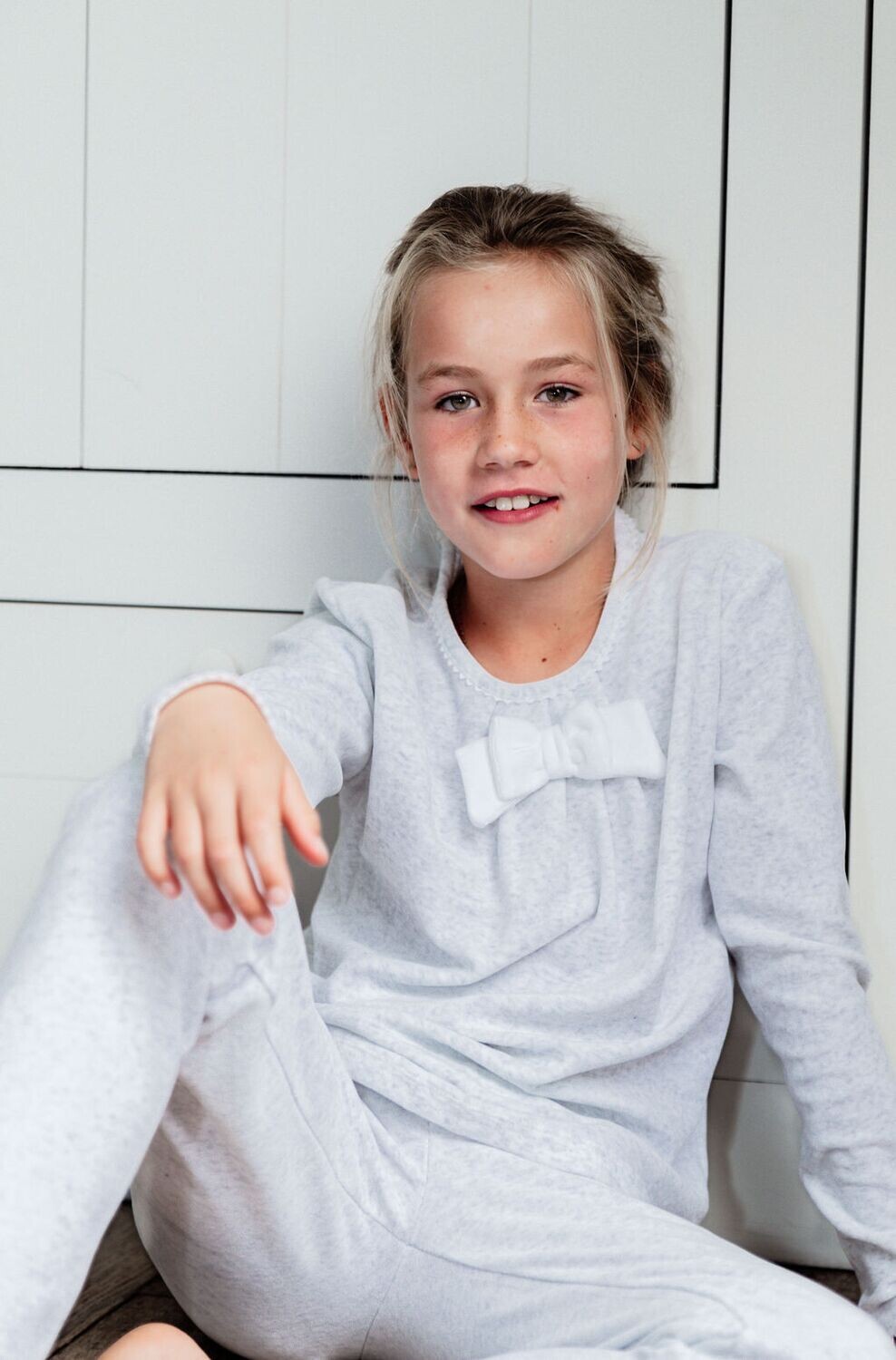 Odette velours gris chiné