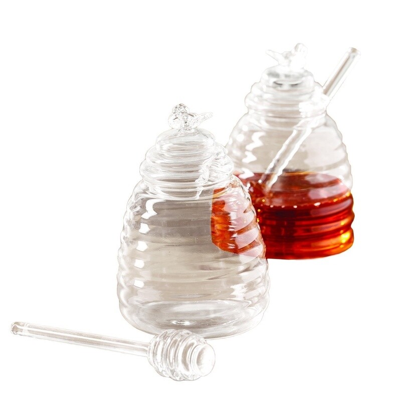 TC Honey Pot w/Lid &amp; Dipping Stick