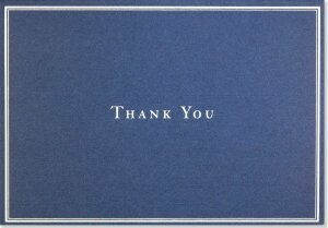 PP Navy Blue Thank You Notes