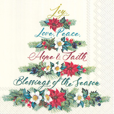 BI Joy Love Peace Cocktail Napkin