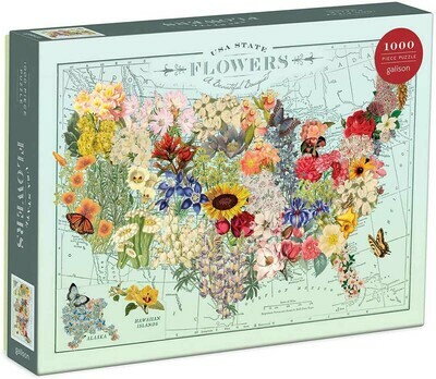 CB USA State Flowers 1,000PC Puzzle