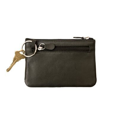 ILI Black Coin Purse with Key Ring 