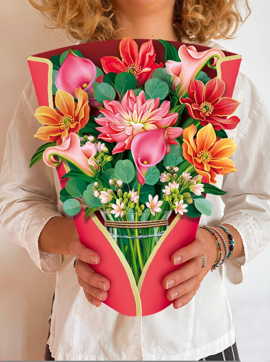 FP Dear Dahlia Flower Bouquet Greeting Card