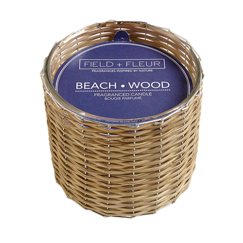 HN Beach Wood 2 Wick Handwoven Candle