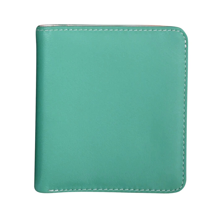 ILI Turquoise/Bone Mini Bi-fold Wallet 