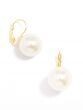 ZE Single Pearl Drop Earring With Gold Accents