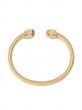 ZE Champagne Crystal Twisted Gold Cable Cuff