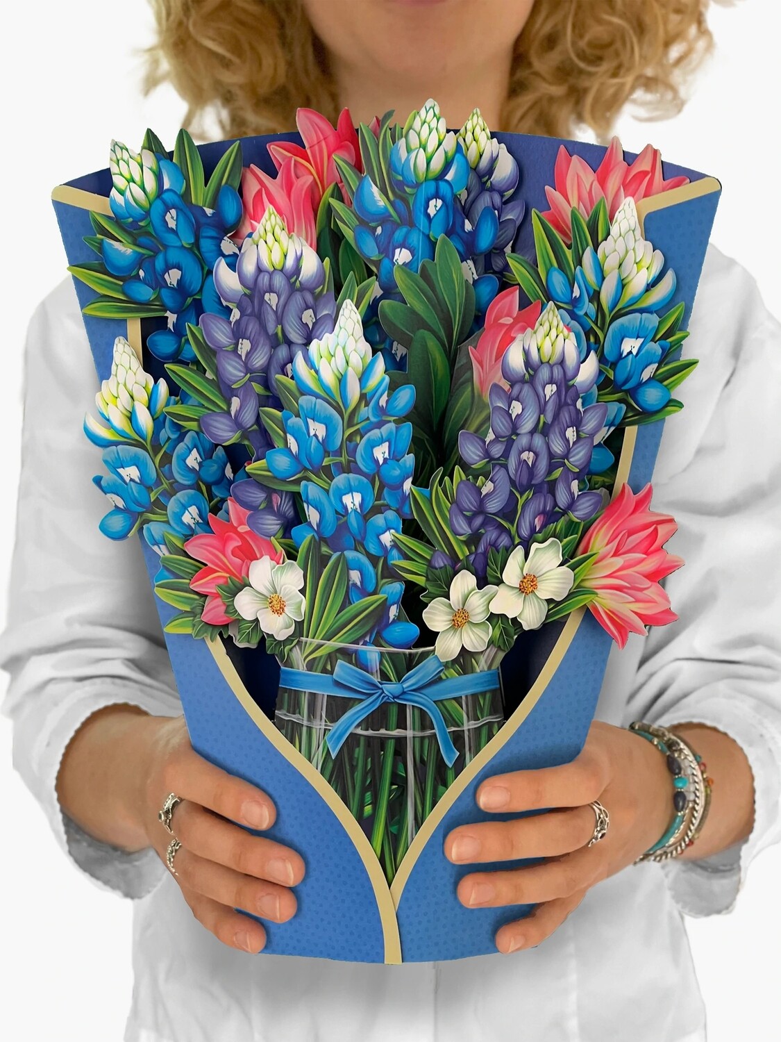 FP Blue Bonnets Flower Bouquet Greeting Card