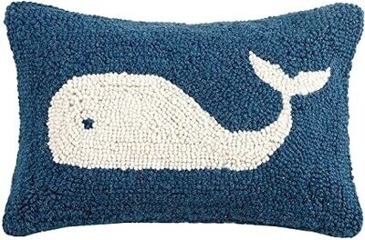 PH Whale 8&quot;x12&quot; Hook Pillow