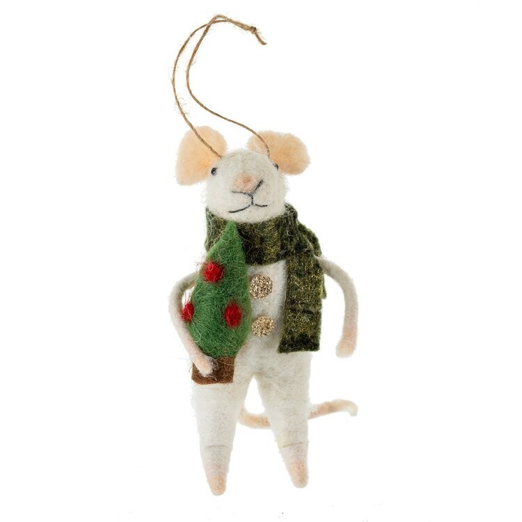 IT Christmas Tree Callum Mouse Felt Ornament