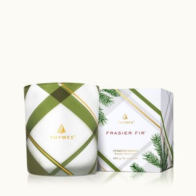 TH Frosted Plaid Medium Candle