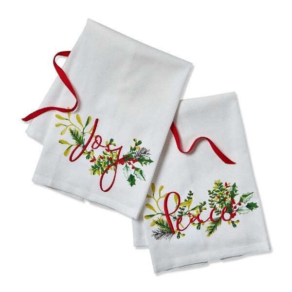TA Joy &amp; Peace Winter Sprig Guest Towel S/2
