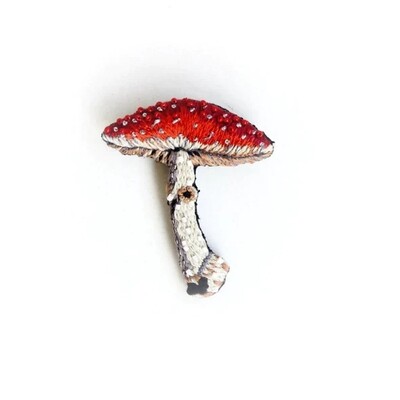 TRO Fly Amanita Mushroom Brooch Pin